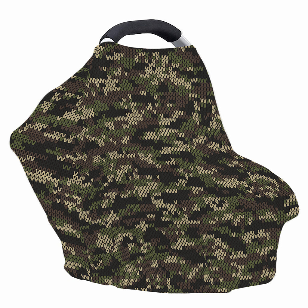 Army Camouflage Knitted Pattern Print Baby Seat Cover