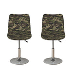 Army Camouflage Knitted Pattern Print Bar Stool Covers