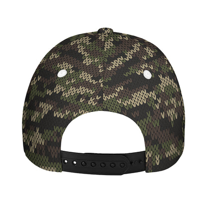 Army Camouflage Knitted Pattern Print Baseball Cap