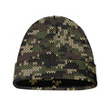 Army Camouflage Knitted Pattern Print Beanie