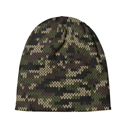 Army Camouflage Knitted Pattern Print Beanie