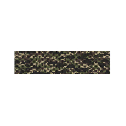 Army Camouflage Knitted Pattern Print Bed Runner