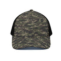Army Camouflage Knitted Pattern Print Black Mesh Trucker Hat