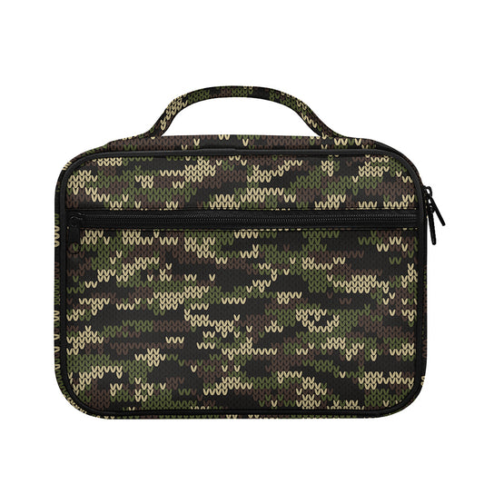 Army Camouflage Knitted Pattern Print Briefcase Bible Bag