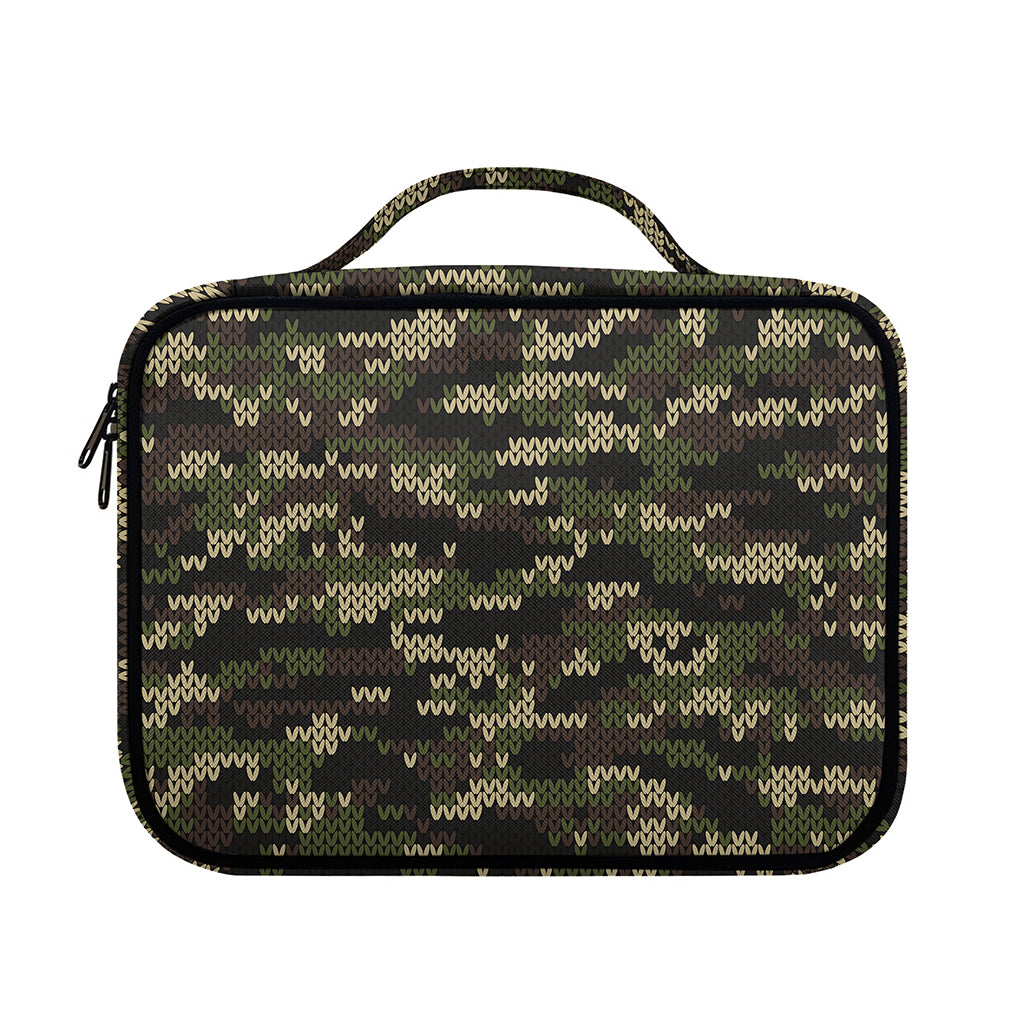 Army Camouflage Knitted Pattern Print Briefcase Bible Bag