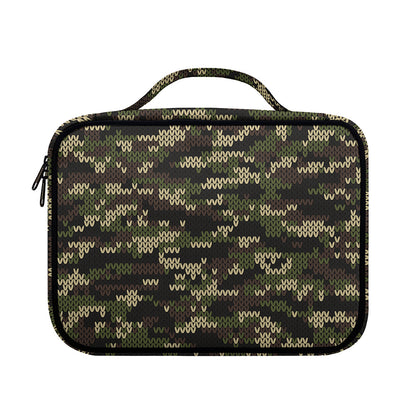 Army Camouflage Knitted Pattern Print Briefcase Bible Bag