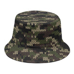 Army Camouflage Knitted Pattern Print Bucket Hat