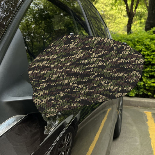Army Camouflage Knitted Pattern Print Car Side Mirror Covers