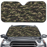 Army Camouflage Knitted Pattern Print Car Windshield Sun Shade