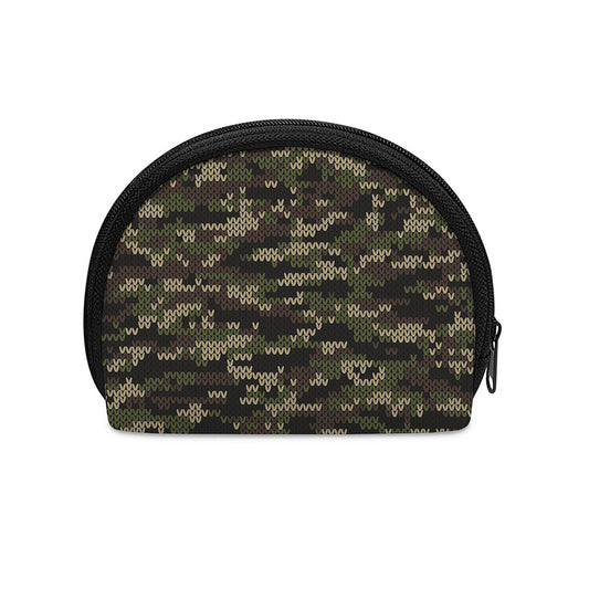 Army Camouflage Knitted Pattern Print Coin Purse