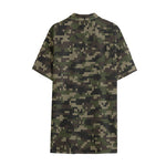 Army Camouflage Knitted Pattern Print Cotton Hawaiian Shirt