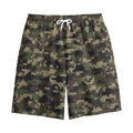 Army Camouflage Knitted Pattern Print Cotton Shorts