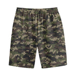 Army Camouflage Knitted Pattern Print Cotton Shorts