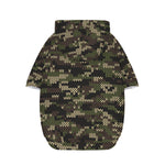 Army Camouflage Knitted Pattern Print Dog Zip Up Hoodie