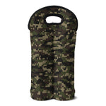 Army Camouflage Knitted Pattern Print Double Neoprene Wine Tote