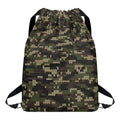 Army Camouflage Knitted Pattern Print Drawstring Backpack