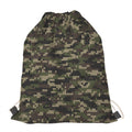 Army Camouflage Knitted Pattern Print Drawstring Bag