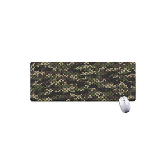 Army Camouflage Knitted Pattern Print Extended Mouse Pad