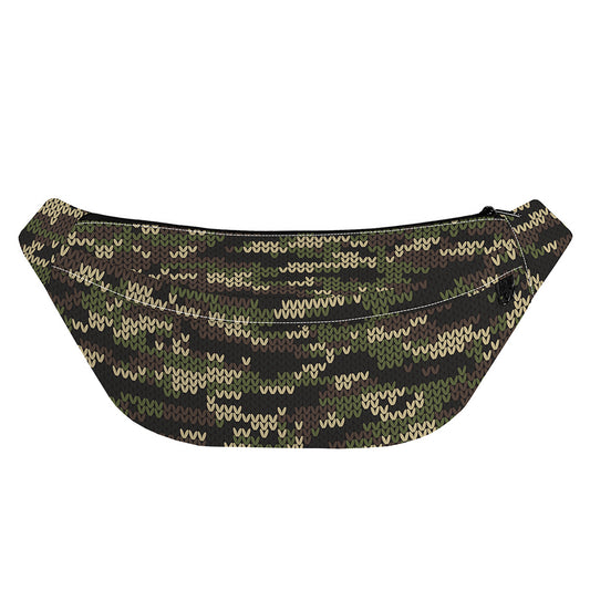 Army Camouflage Knitted Pattern Print Fanny Pack