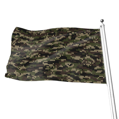 Army Camouflage Knitted Pattern Print Flag