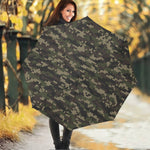 Army Camouflage Knitted Pattern Print Foldable Umbrella