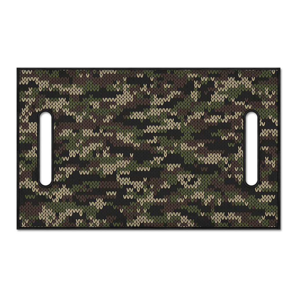 Army Camouflage Knitted Pattern Print Golf Cart Seat Cover