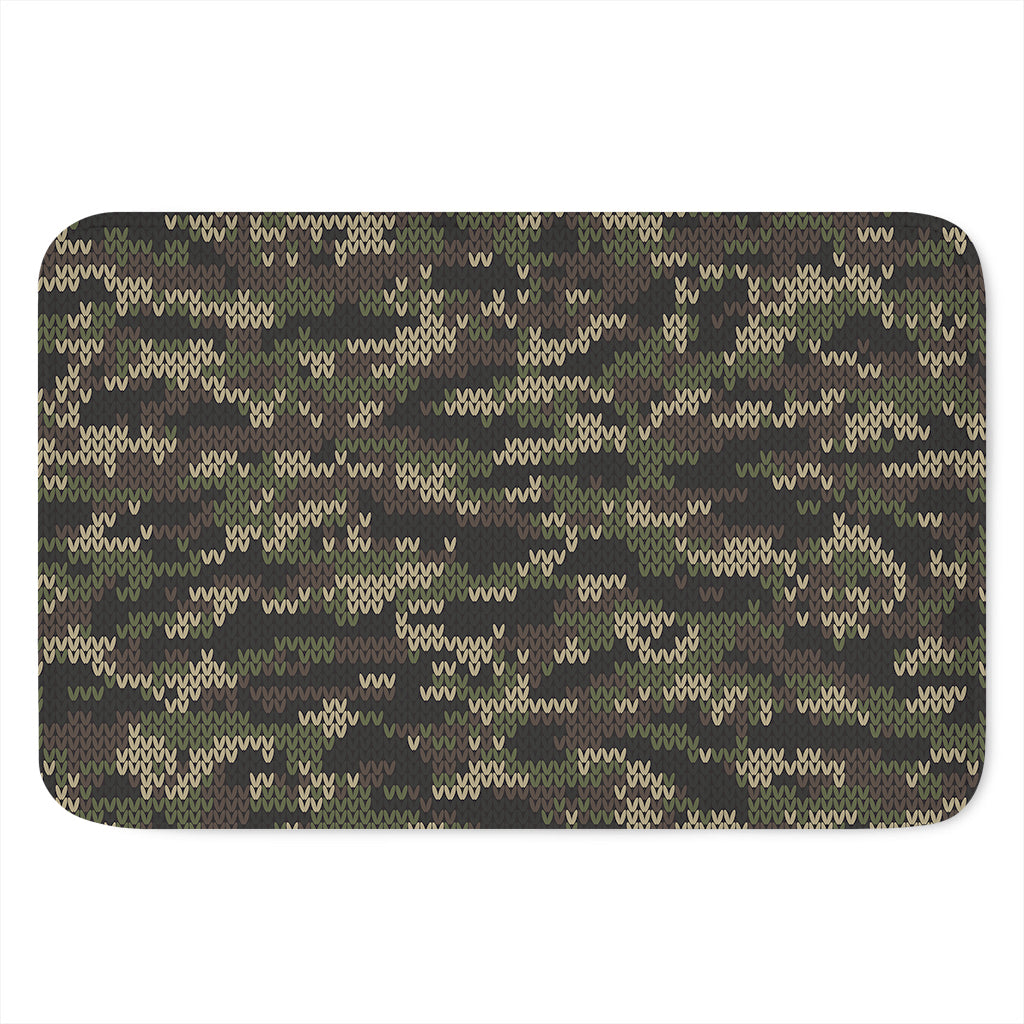 Army Camouflage Knitted Pattern Print Indoor Door Mat