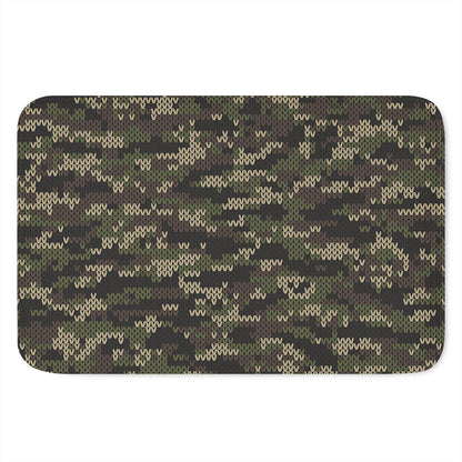 Army Camouflage Knitted Pattern Print Indoor Door Mat