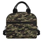 Army Camouflage Knitted Pattern Print Insulated Lunch Bag