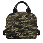 Army Camouflage Knitted Pattern Print Insulated Lunch Bag