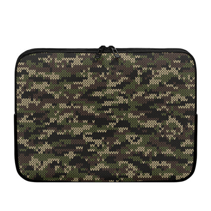 Army Camouflage Knitted Pattern Print Laptop Sleeve