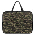 Army Camouflage Knitted Pattern Print Laptop Sleeve With Handle