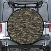 Army Camouflage Knitted Pattern Print Leather Spare Tire Cover