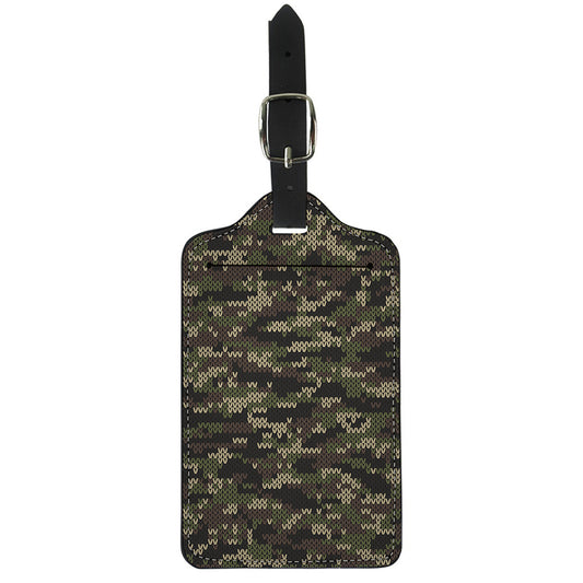 Army Camouflage Knitted Pattern Print Luggage Tag