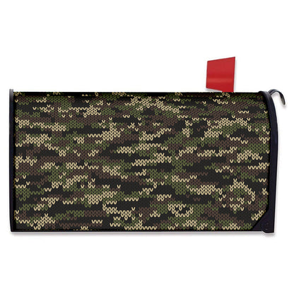 Army Camouflage Knitted Pattern Print Mailbox Cover