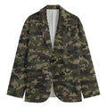 Army Camouflage Knitted Pattern Print Men's Blazer