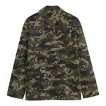 Army Camouflage Knitted Pattern Print Men's Blazer