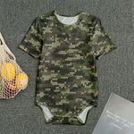 Army Camouflage Knitted Pattern Print Men's Bodysuit