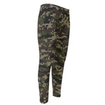 Army Camouflage Knitted Pattern Print Men's Compression Pants