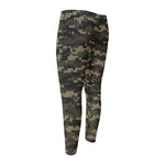 Army Camouflage Knitted Pattern Print Men's Compression Pants
