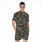Army Camouflage Knitted Pattern Print Men's Rompers