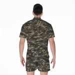 Army Camouflage Knitted Pattern Print Men's Rompers
