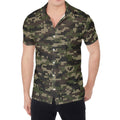 Army Camouflage Knitted Pattern Print Men's Shirt