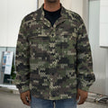 Army Camouflage Knitted Pattern Print Men's Shirt Jacket