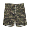 Army Camouflage Knitted Pattern Print Men's Athletic Shorts