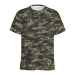 Army Camouflage Knitted Pattern Print Men's Sports T-Shirt