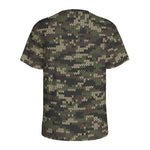 Army Camouflage Knitted Pattern Print Men's Sports T-Shirt