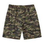 Army Camouflage Knitted Pattern Print Men's Swim Trunks