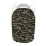 Army Camouflage Knitted Pattern Print Mesh Laundry Hamper