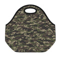 Army Camouflage Knitted Pattern Print Neoprene Lunch Bag